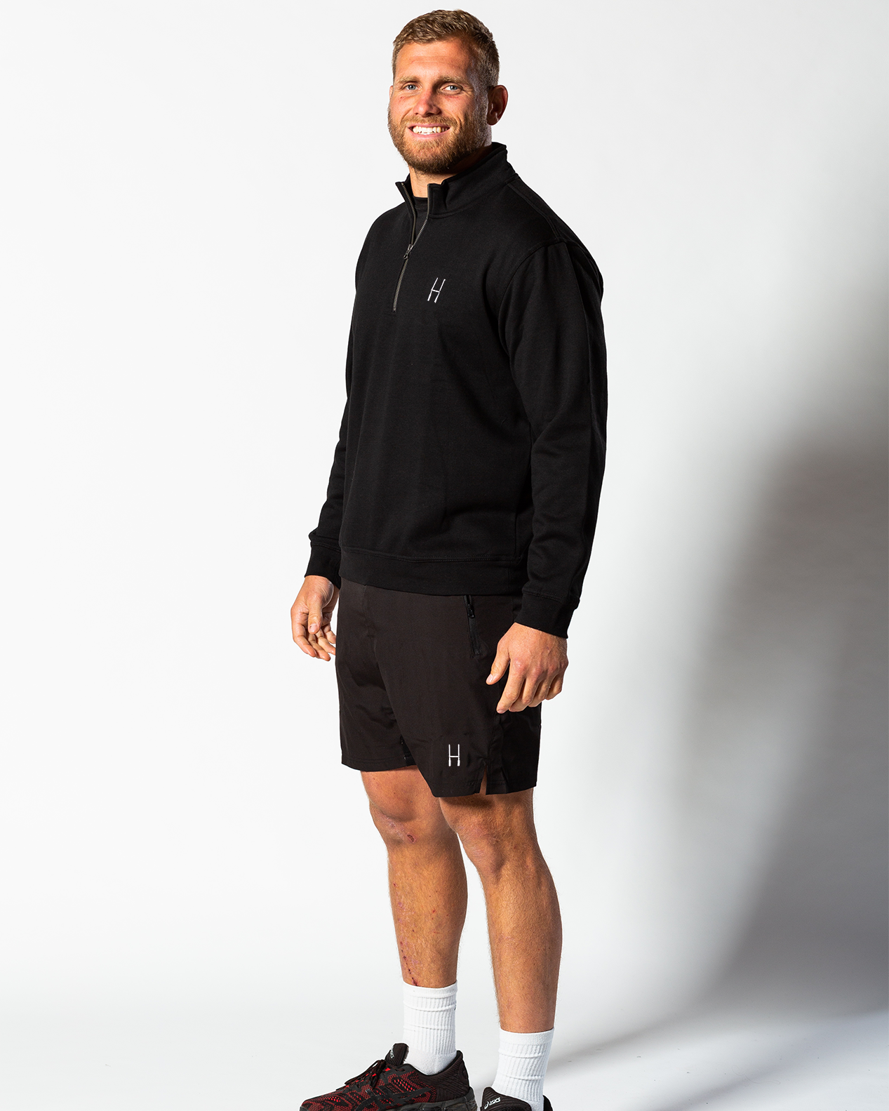 1/4 Zip Sweater - Black