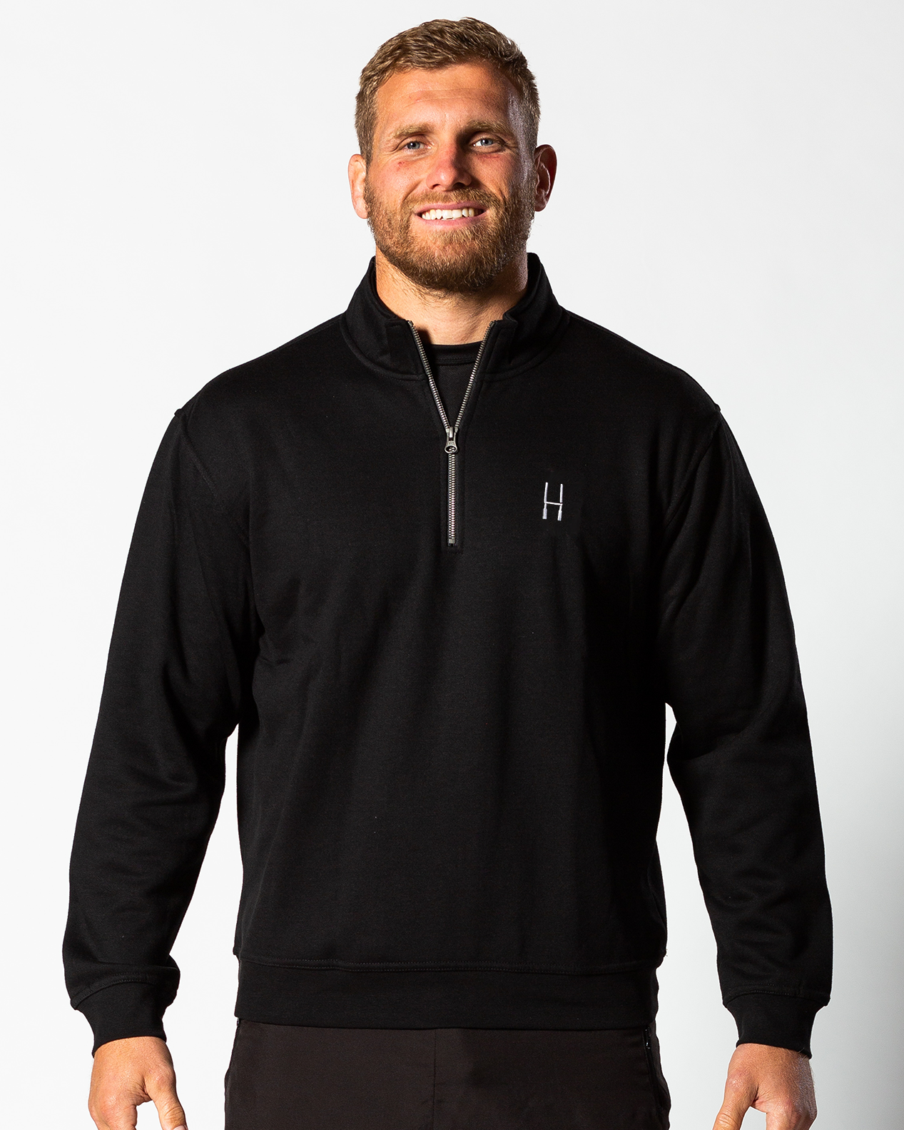 1/4 Zip Sweater - Black