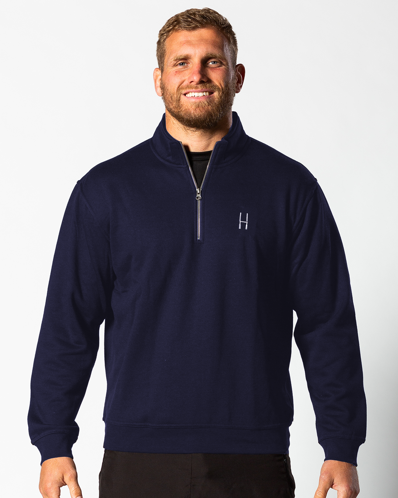 1/4 Zip Sweater - Navy